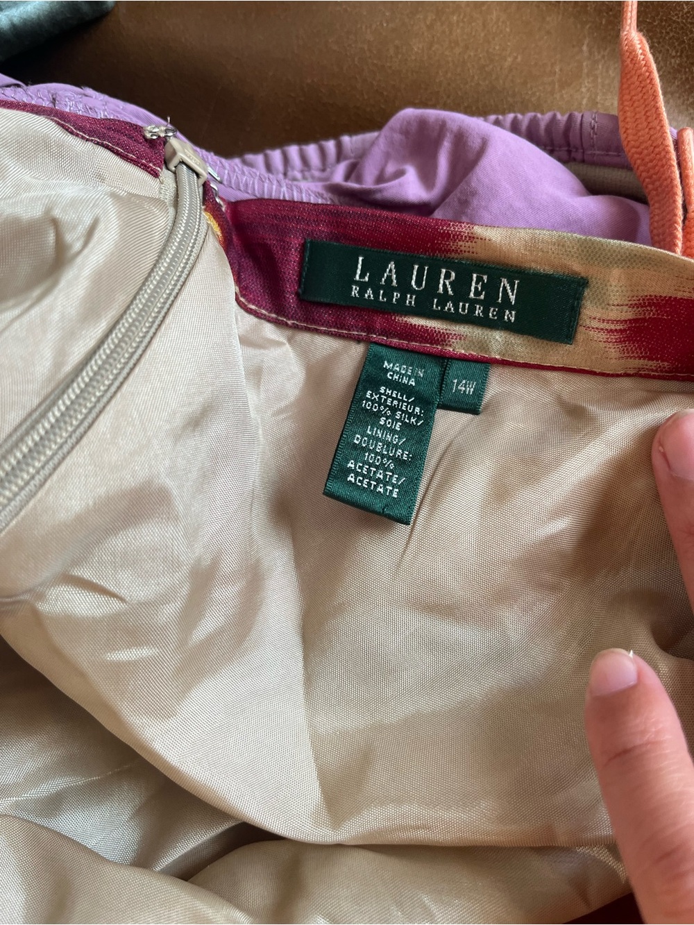Colorful Tie-Dye silk midi skirt  from Ralph Lauren - Picture 3 of 3